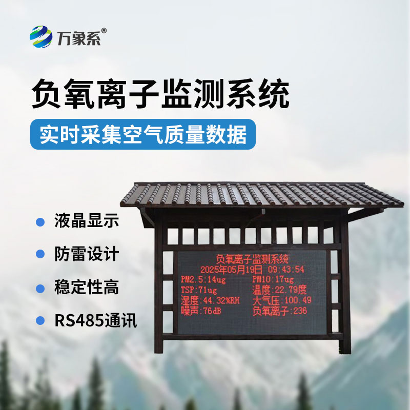 負(fù)氧離子監(jiān)測站讓空氣狀態(tài)可視化